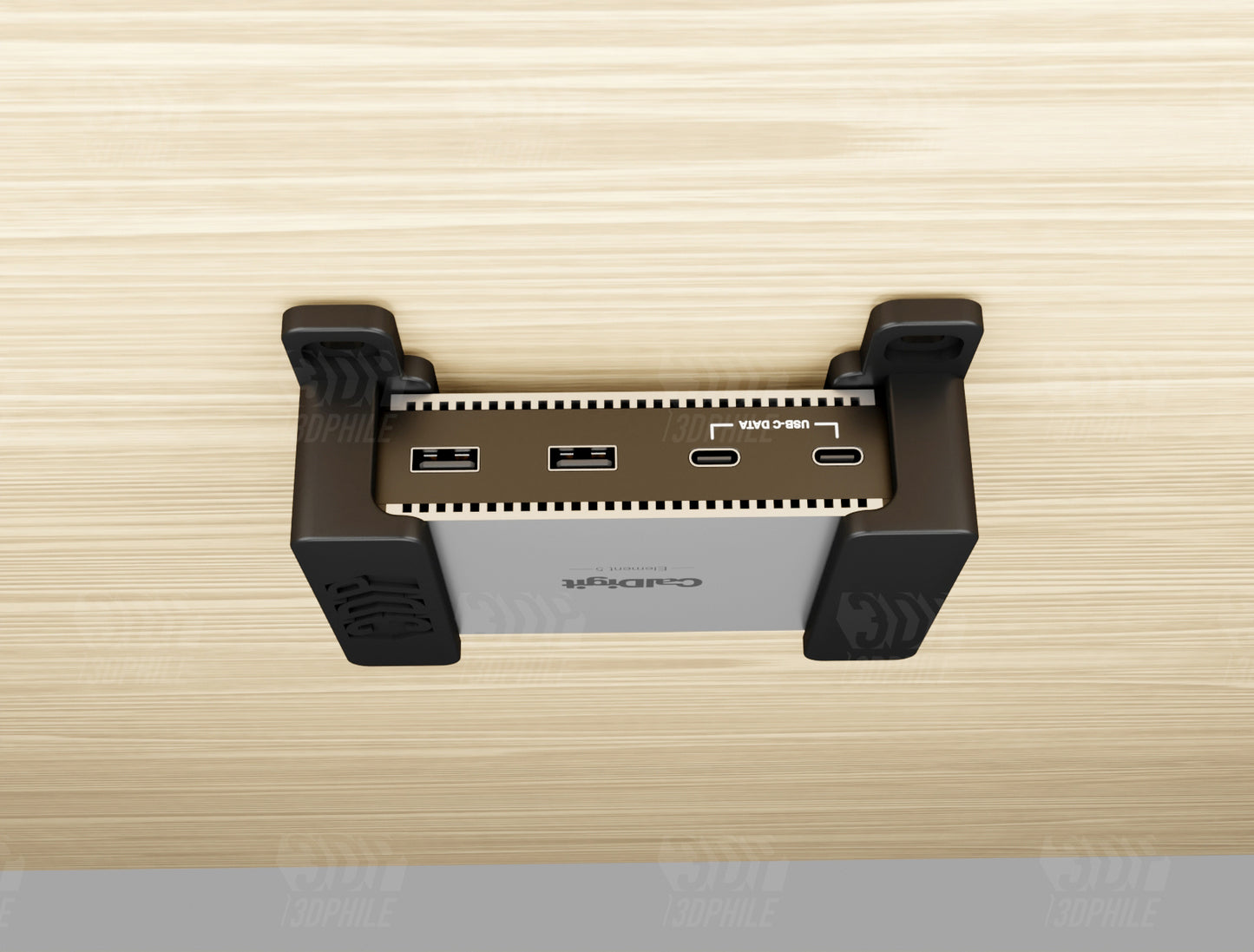 CalDigit Element 5 Hub dock under-desk mounting brackets