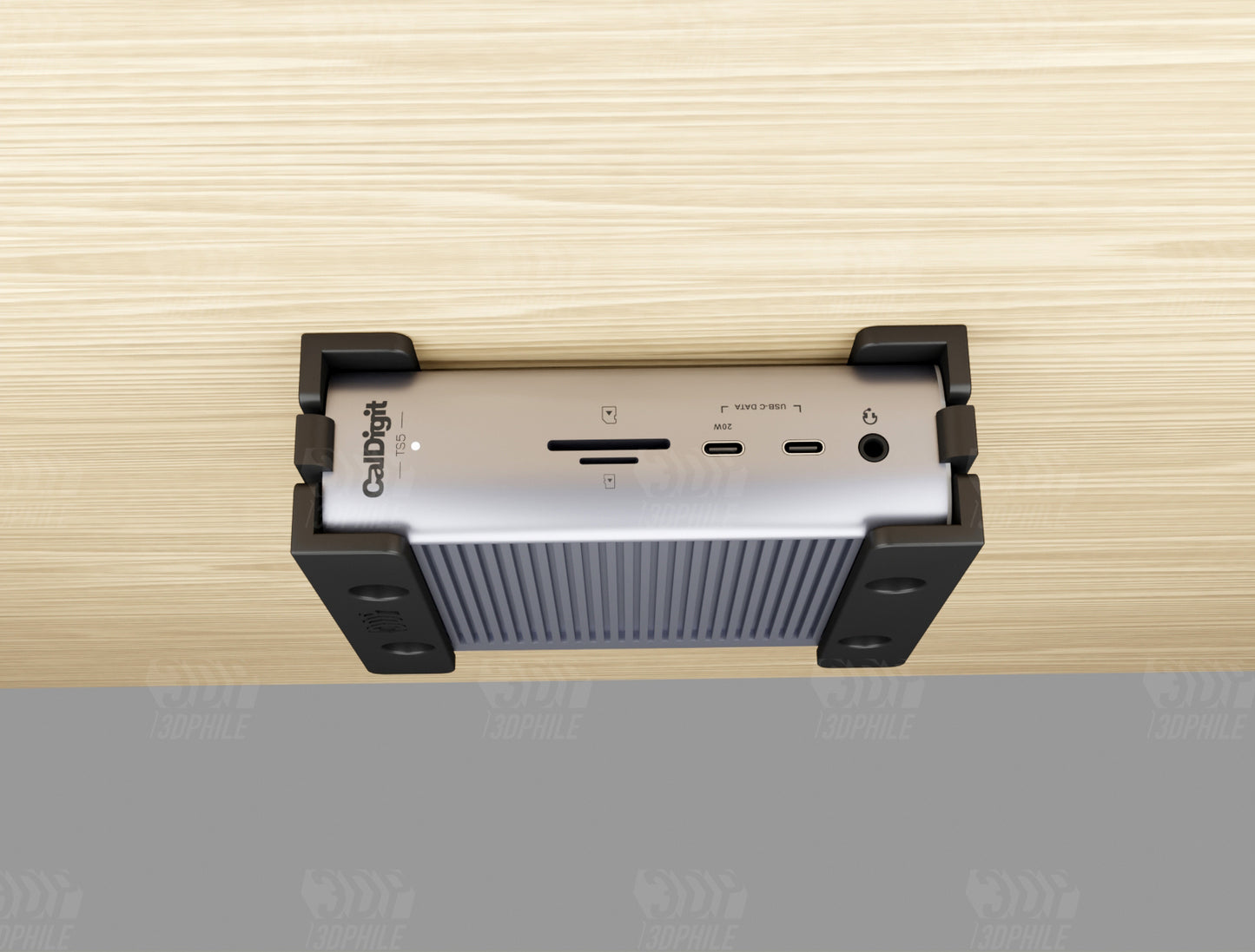CalDigit TS5 dock under-desk mounting brackets