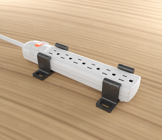 Power strip under-desk wall mounting bracket