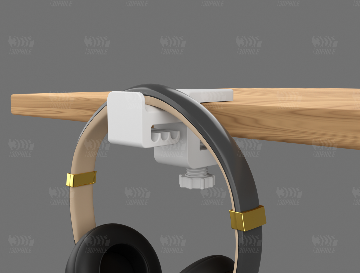 Headphones side holder mount hook for desk