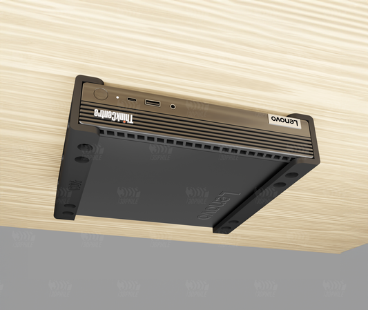 Lenovo ThinkCentre Tiny Series mini PC under-desk mounting brackets