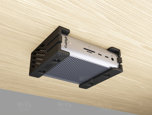 CalDigit TS5 dock under-desk mounting brackets