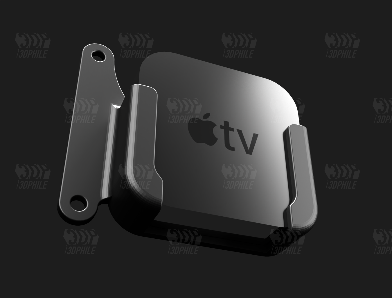 Apple TV back of TV VESA mount