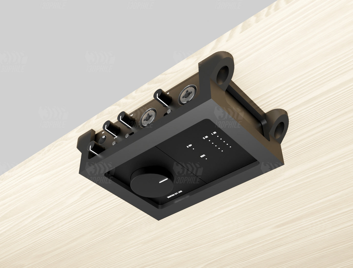 Native Instruments NI Komplete Audio 2 and Komplete Audio 1 under-desk mount bracket