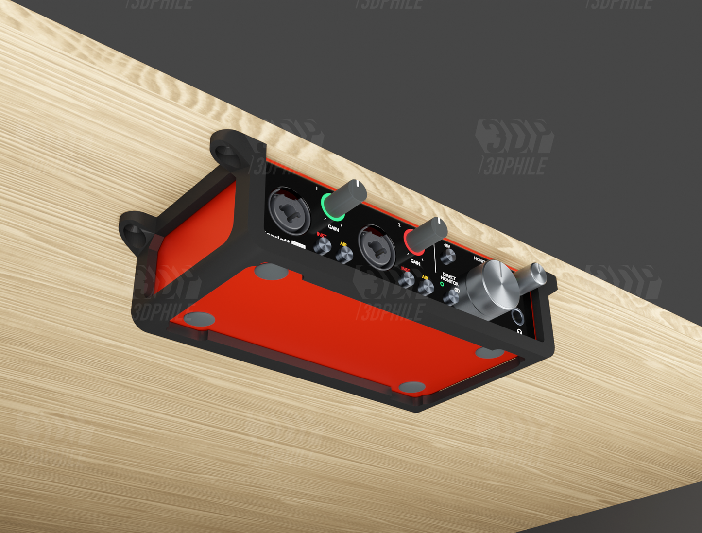 Focusrite Scarlett 2i2 3rd Gen under-desk mounting bracket