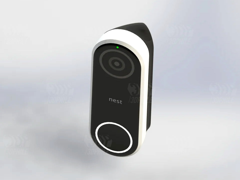 Nest Hello Doorbell Camera angled mount angle mounting curved base