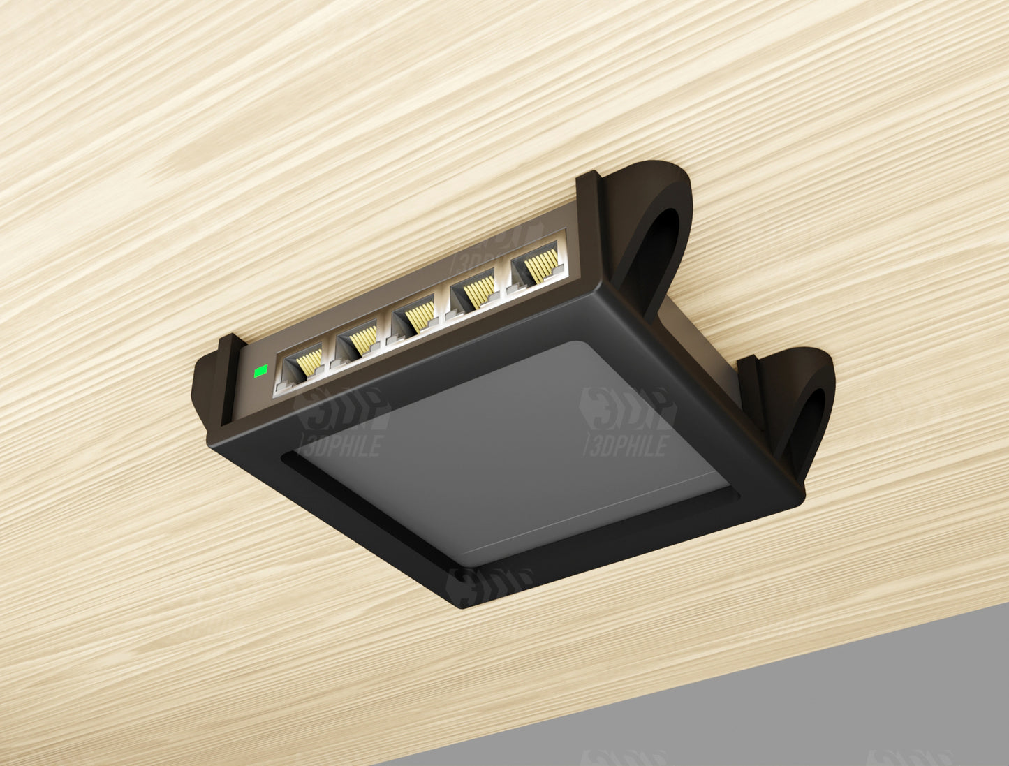 TP-Link TL-SG105 switch under desk and wall mount