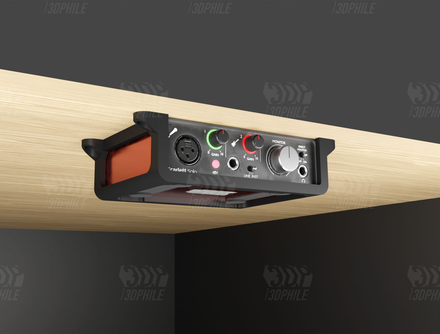 Focusrite Scarlett Solo 2nd Gen under-desk mounting bracket