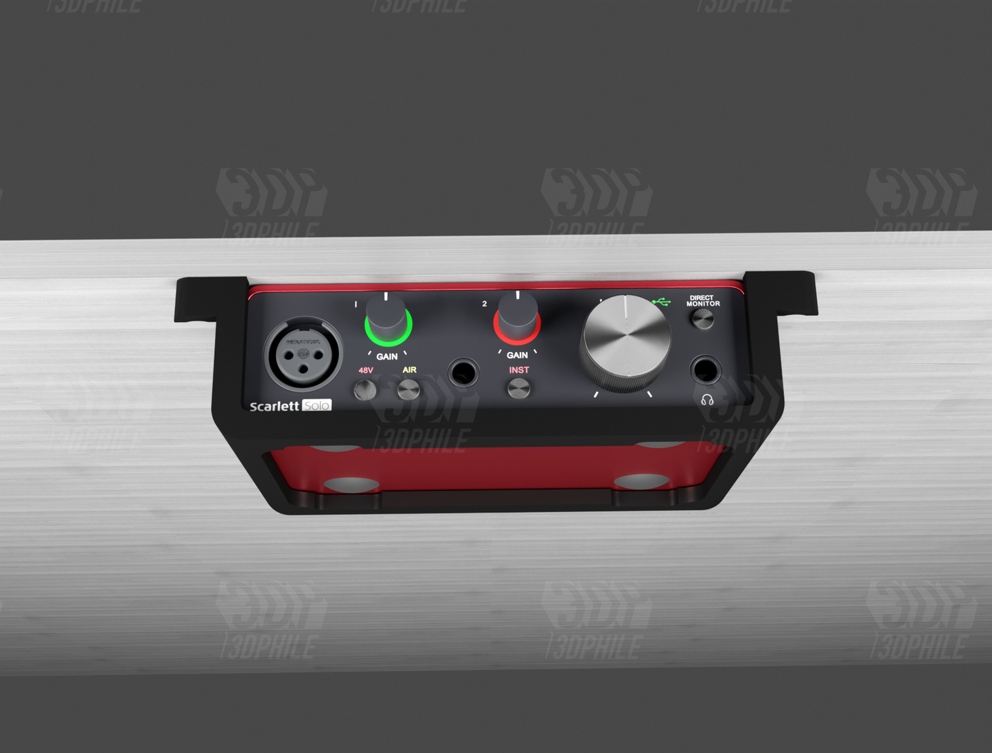 Focusrite Scarlett Solo 3rd Gen under-desk mounting bracket