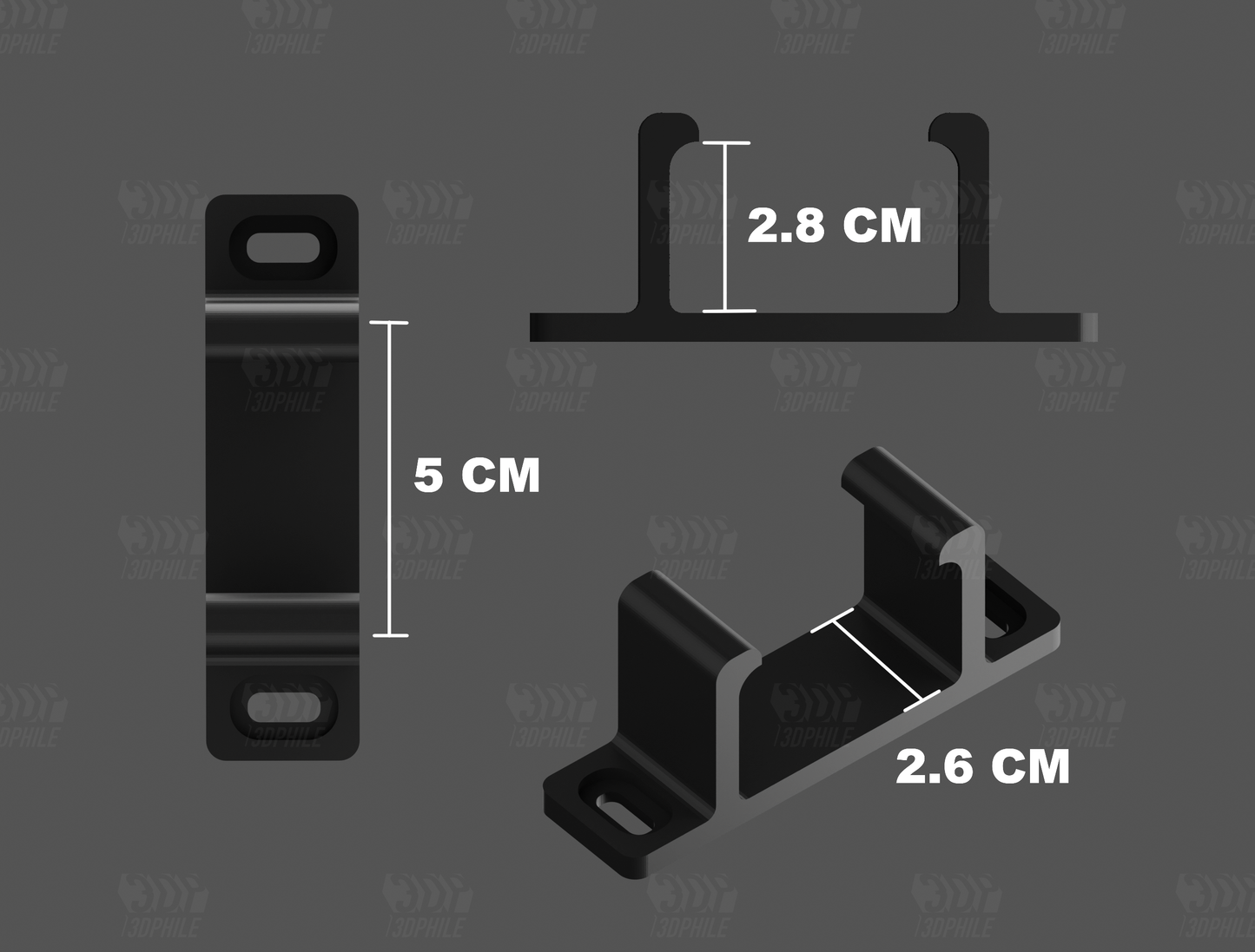 Power strip under-desk wall mounting bracket