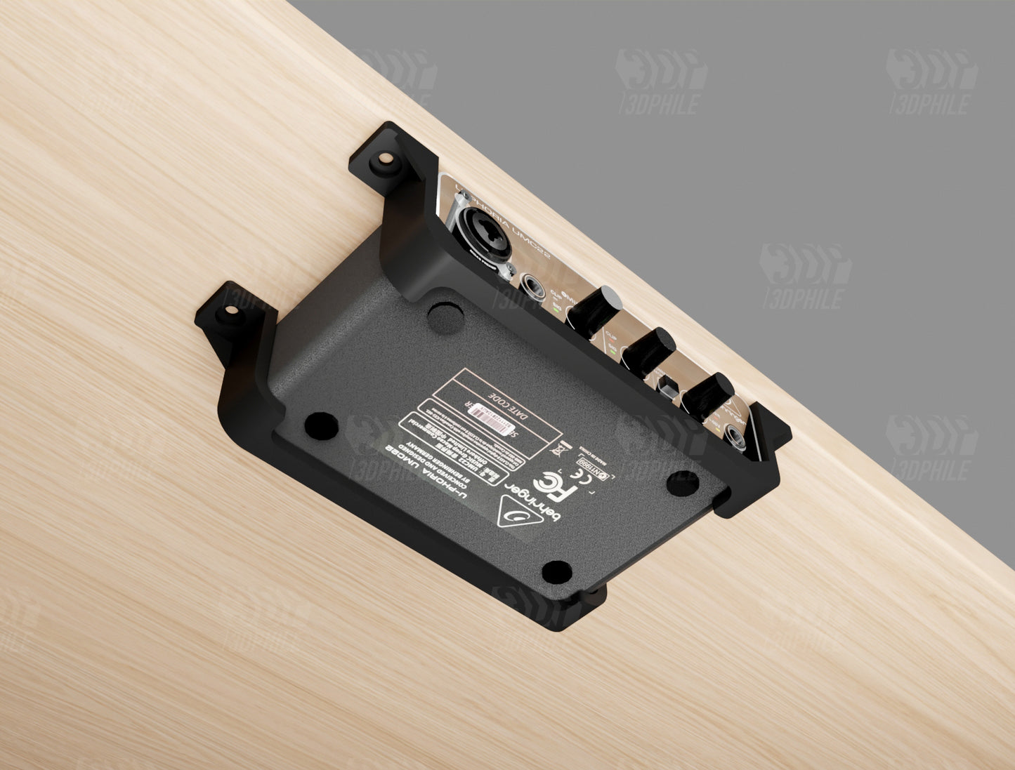 Behringer U-Phoria UMC22 under-desk mounting brackets mount