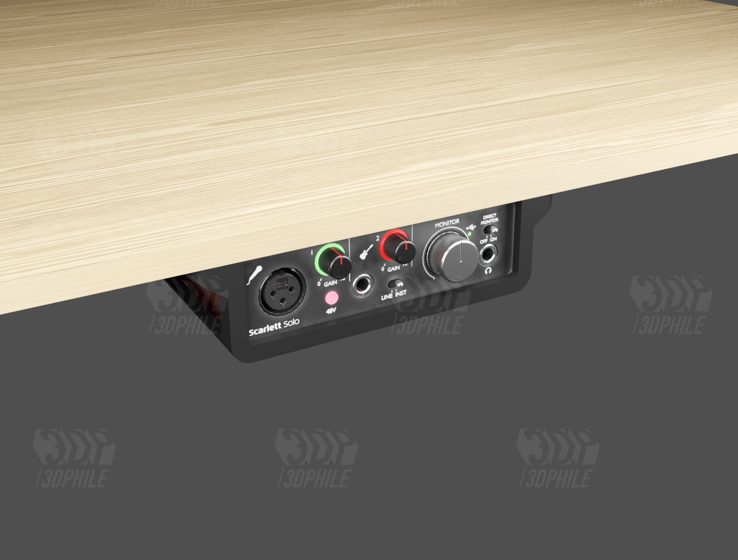 Focusrite Scarlett Solo 2nd Gen under-desk mounting bracket