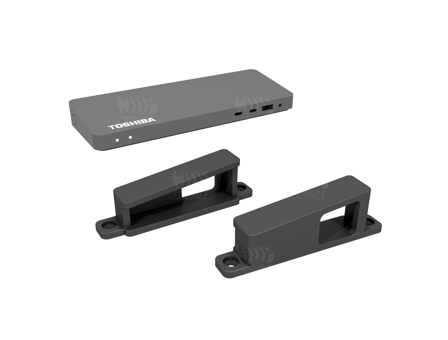 Toshiba PA5281U-1PRP Thunderbolt 3 dock under-desk mounting brackets