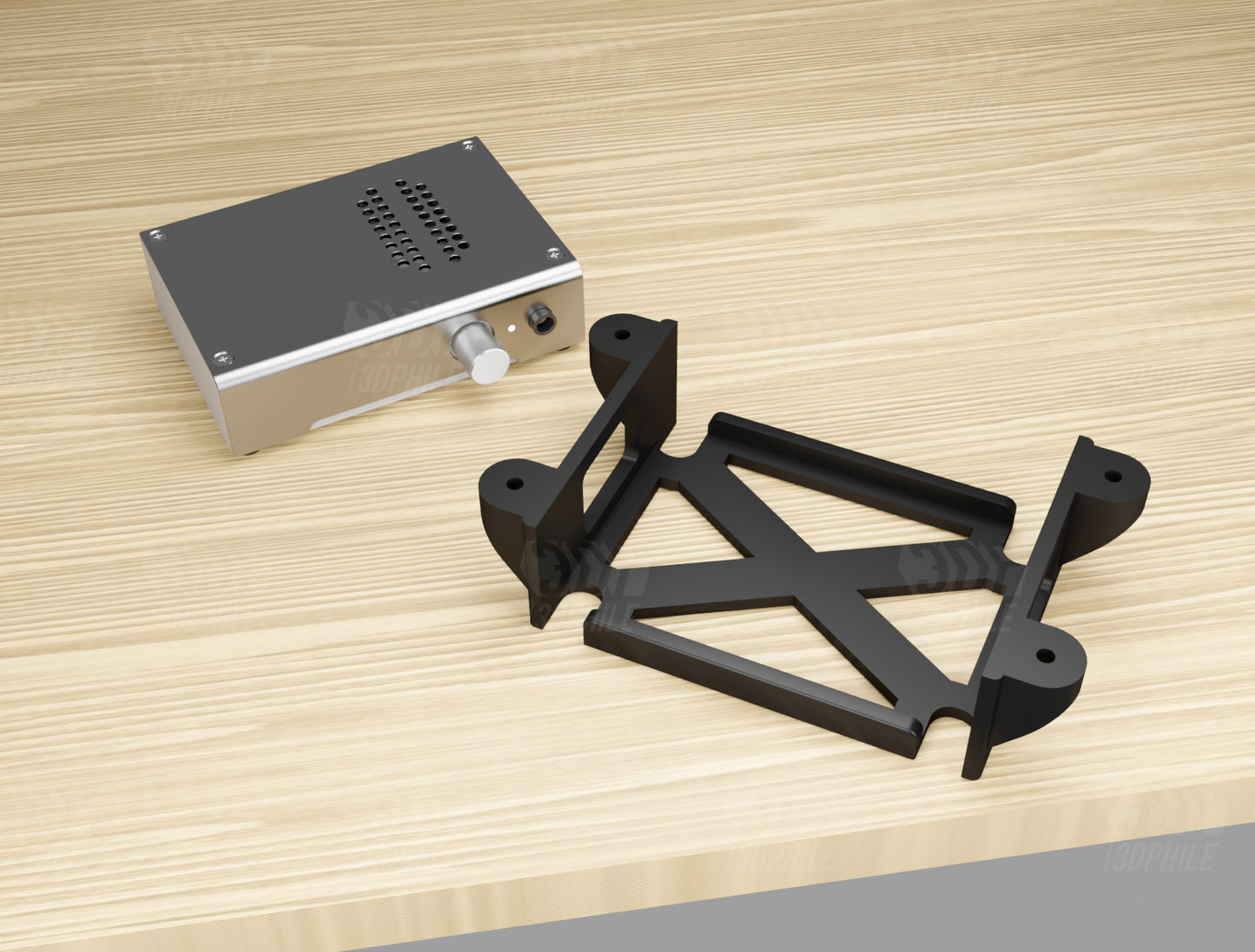 Schiit Magni 3 and Schiit Modi 3 under-desk mounting bracket