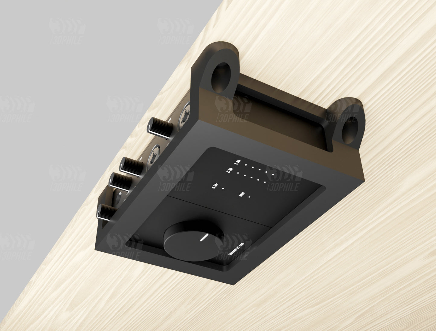 Native Instruments NI Komplete Audio 2 and Komplete Audio 1 under-desk mount bracket