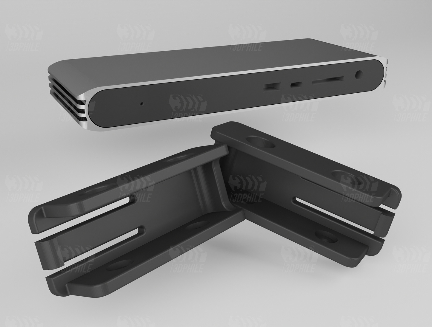 CalDigit USB-C HDMI dock under-desk mounting brackets