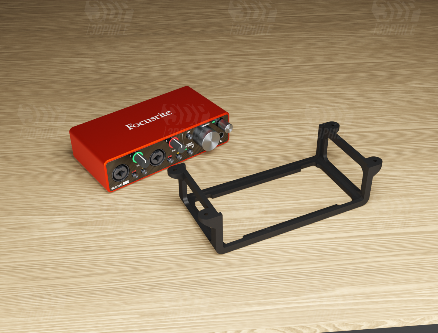 Focusrite Scarlett 2i2 3rd Gen under-desk mounting bracket