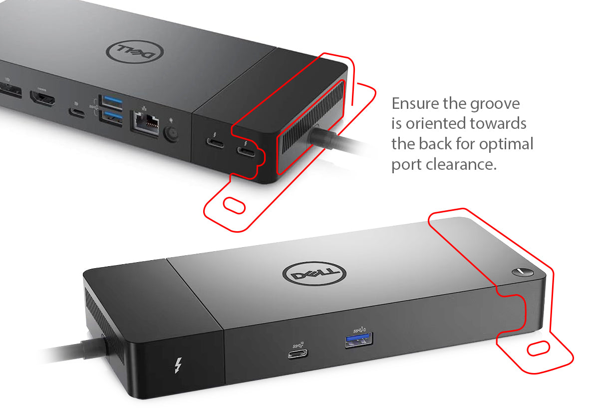 Dell WD22TB4 dock under-desk mounting brackets