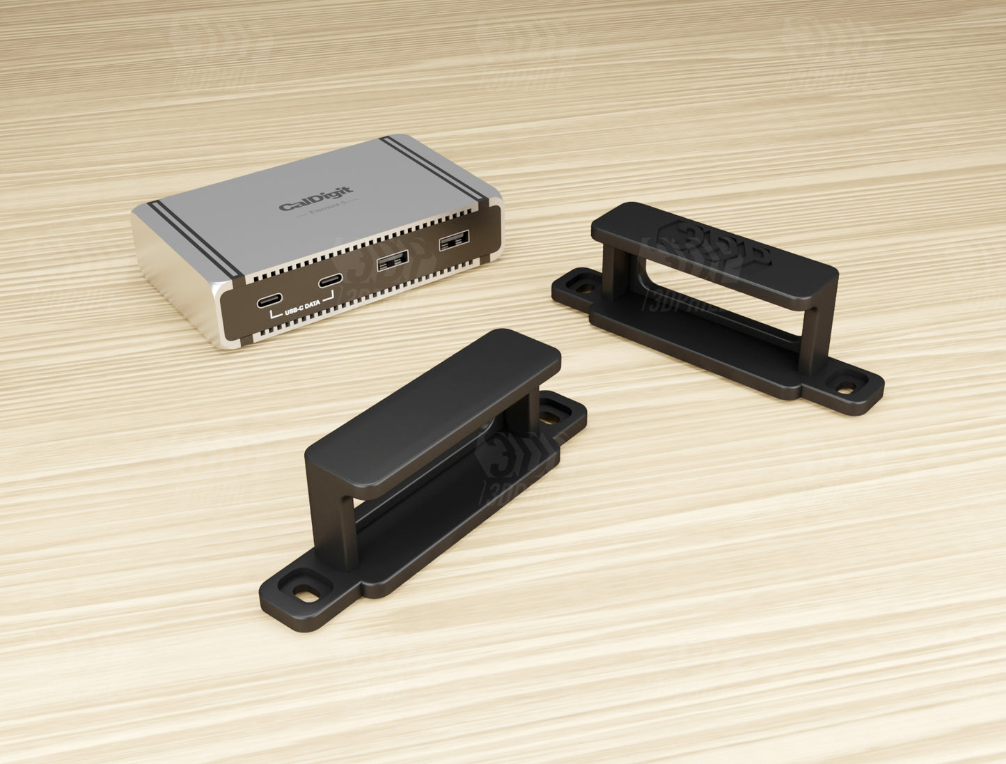 CalDigit Element 5 Hub dock under-desk mounting brackets