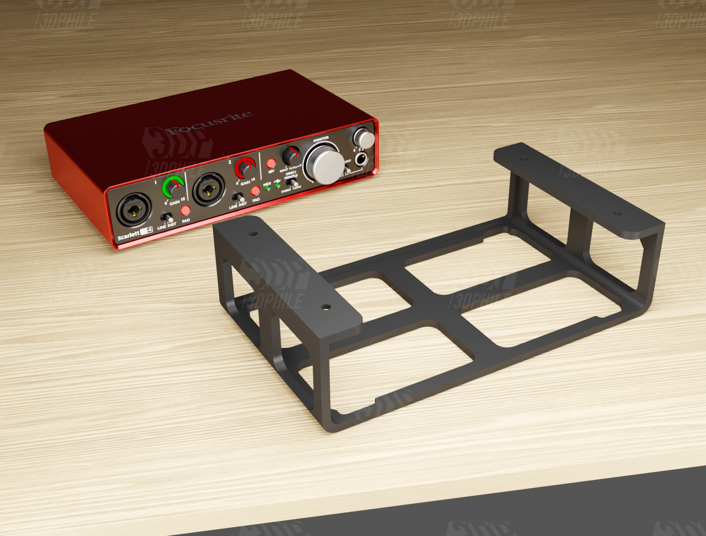 Focusrite Scarlett 2i4 2nd Gen under-desk mounting bracket