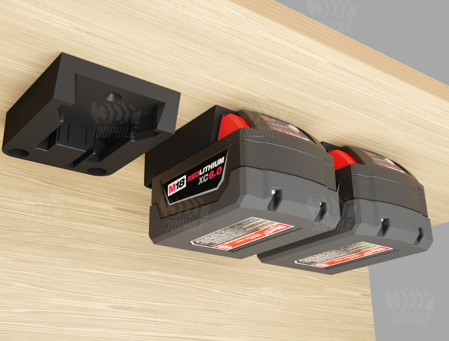 Milwaukee tools battery wall surface mount