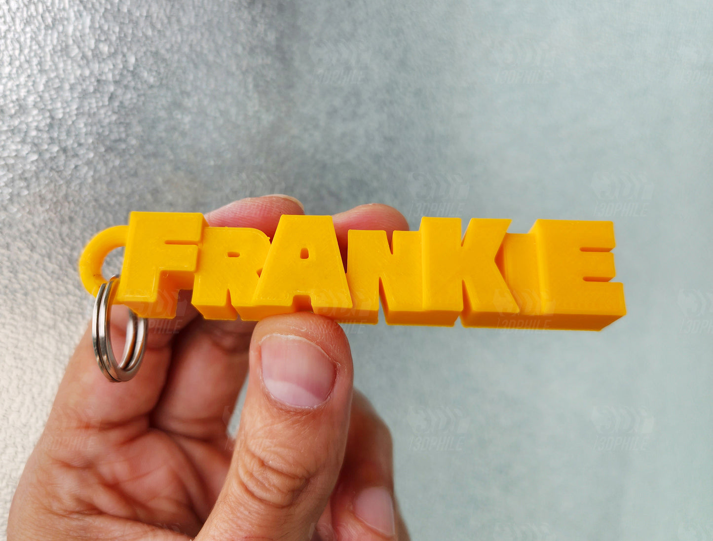 3D printed custom name text keychain